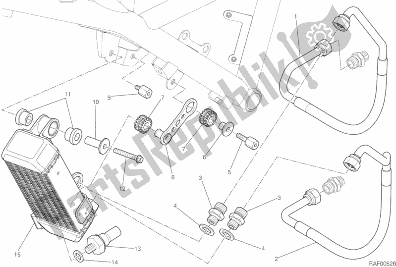 Toutes les pièces pour le Refroidisseur D'huile du Ducati Scrambler Flat Track PRO 803 2016